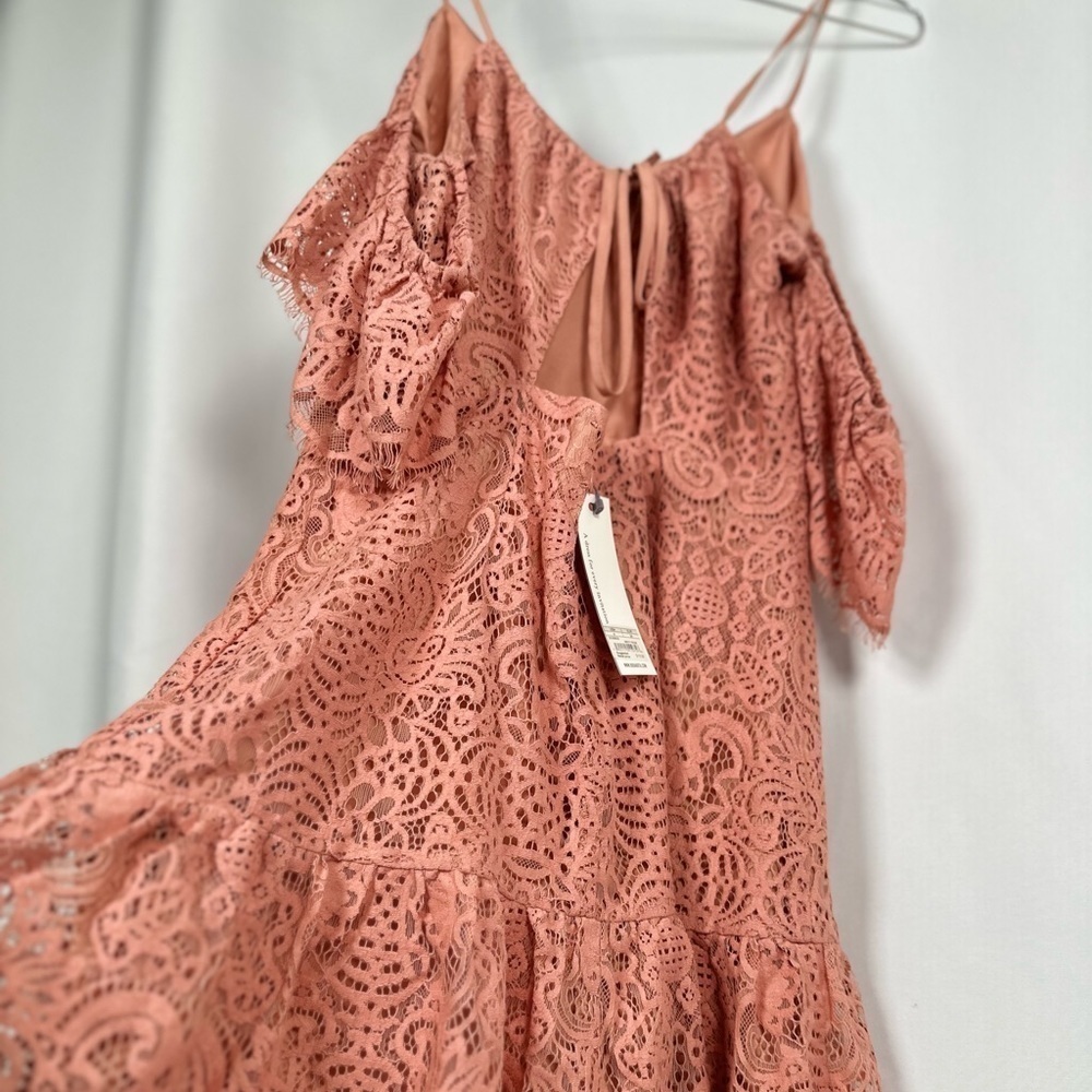 π
½π
΄π BB Dakota Lace Cold Shoulder Dress in Misty Rose, Size 4 - Picture 15 of 17